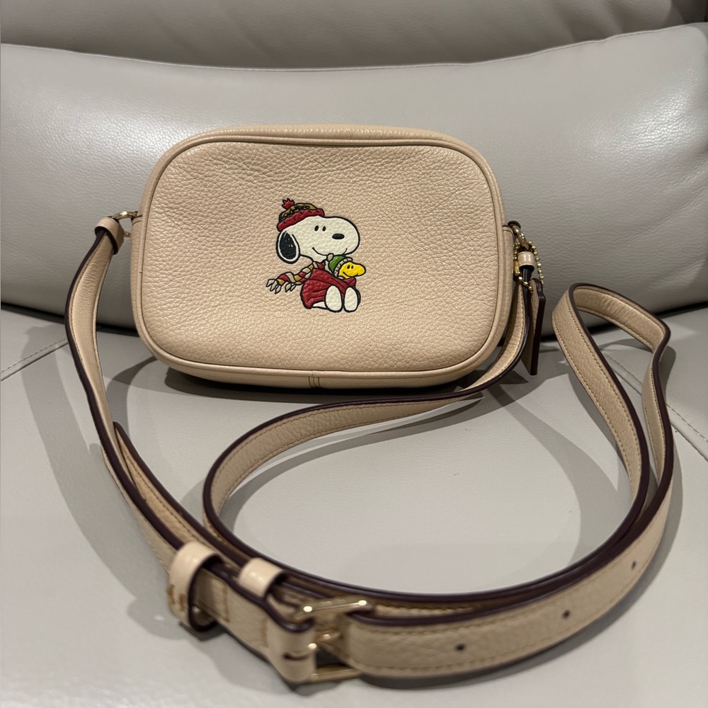 Coach x Peanuts Snoopy & Woodstock Christmas Jamie Crossbody Bag